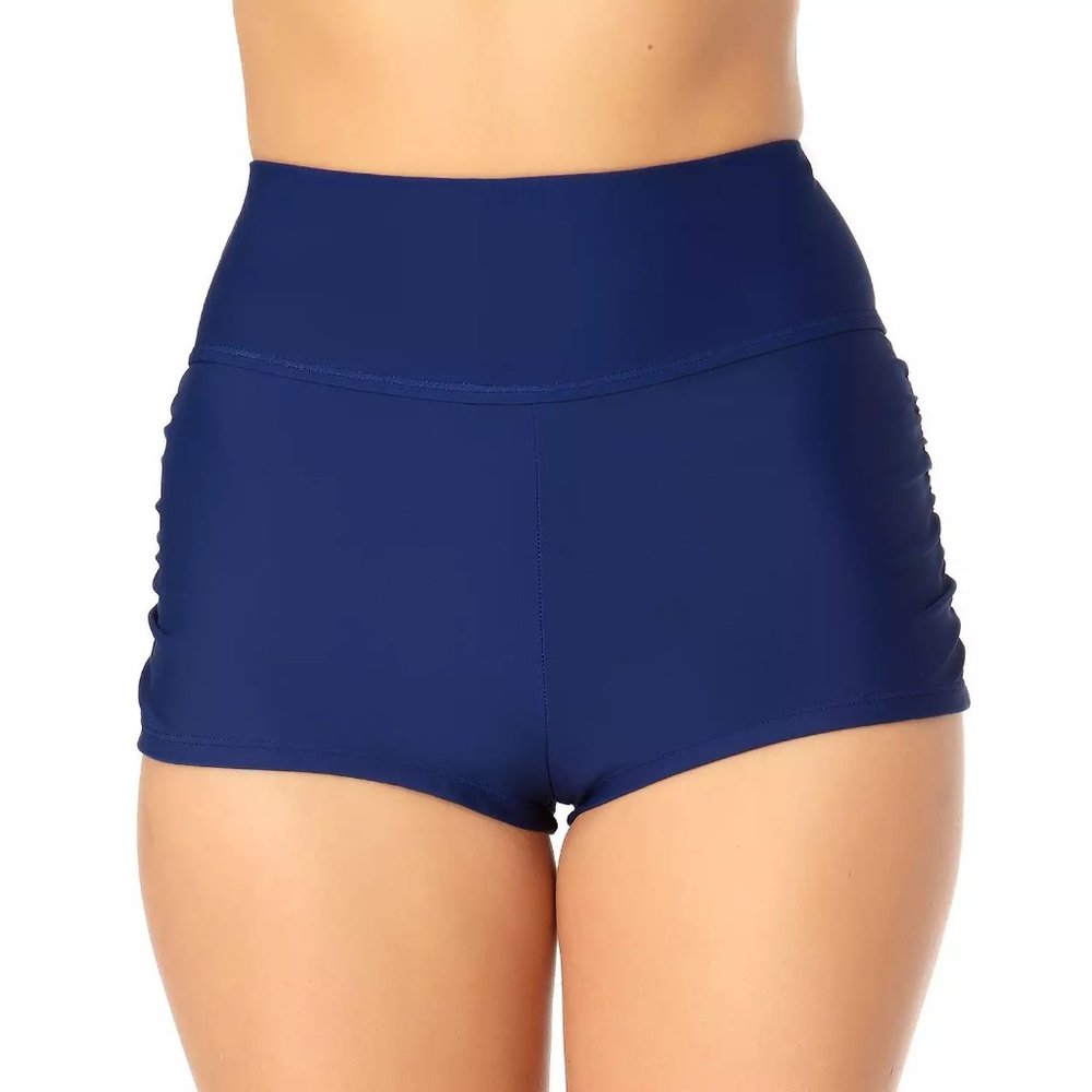Catalina Midrise Swim Boy Shorts Blue